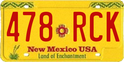 NM license plate 478RCK