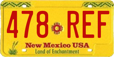 NM license plate 478REF
