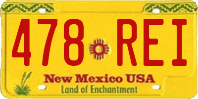 NM license plate 478REI
