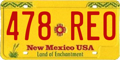 NM license plate 478REO