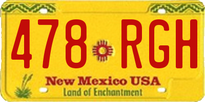 NM license plate 478RGH