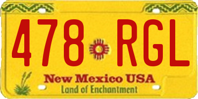 NM license plate 478RGL