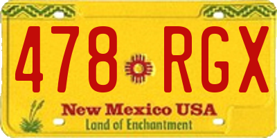 NM license plate 478RGX