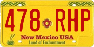 NM license plate 478RHP