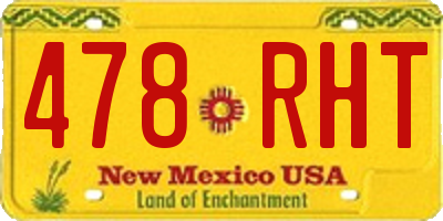 NM license plate 478RHT