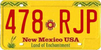 NM license plate 478RJP