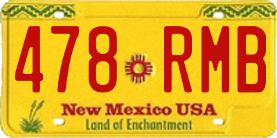 NM license plate 478RMB
