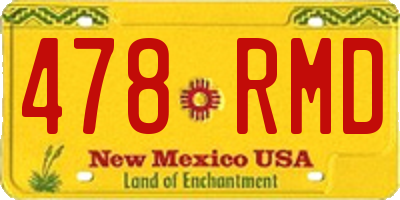 NM license plate 478RMD