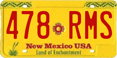 NM license plate 478RMS