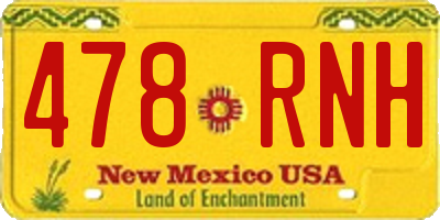 NM license plate 478RNH