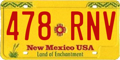 NM license plate 478RNV