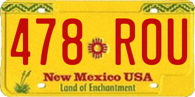 NM license plate 478ROU