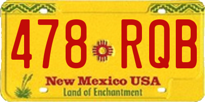 NM license plate 478RQB