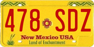 NM license plate 478SDZ