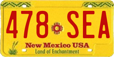 NM license plate 478SEA