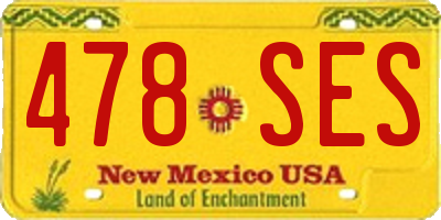 NM license plate 478SES