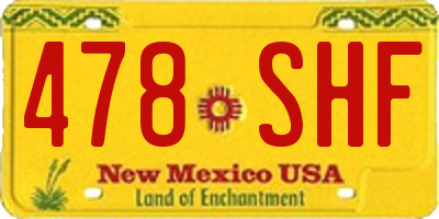 NM license plate 478SHF