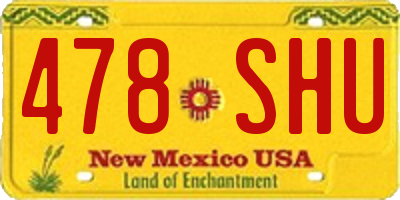 NM license plate 478SHU