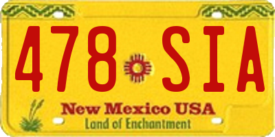 NM license plate 478SIA