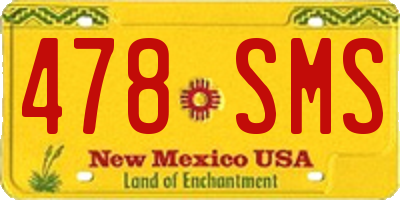 NM license plate 478SMS