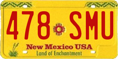 NM license plate 478SMU