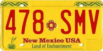 NM license plate 478SMV