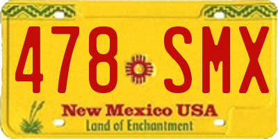 NM license plate 478SMX