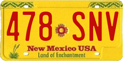 NM license plate 478SNV