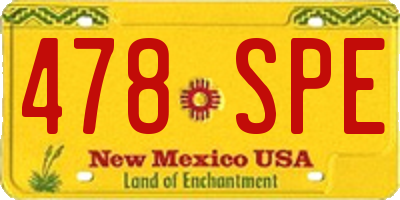 NM license plate 478SPE