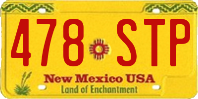 NM license plate 478STP