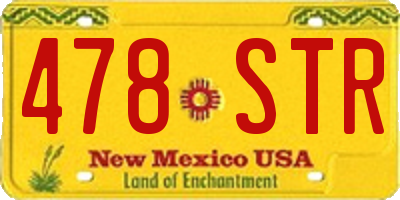 NM license plate 478STR