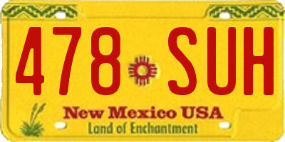 NM license plate 478SUH