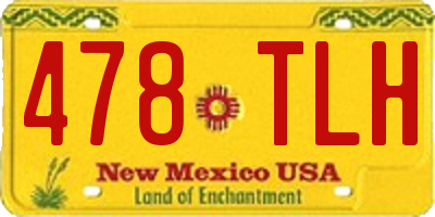 NM license plate 478TLH