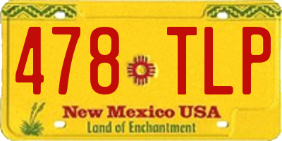 NM license plate 478TLP