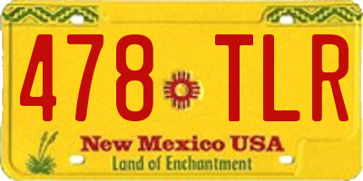 NM license plate 478TLR