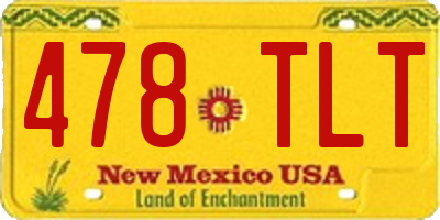 NM license plate 478TLT