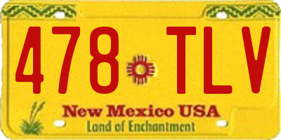 NM license plate 478TLV