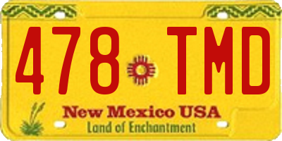 NM license plate 478TMD