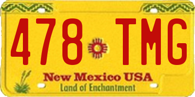 NM license plate 478TMG