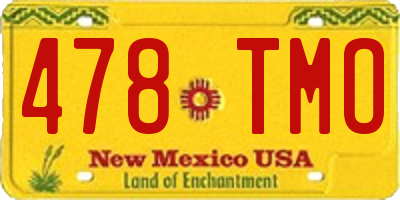 NM license plate 478TMO