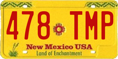 NM license plate 478TMP