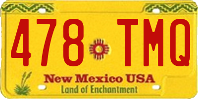 NM license plate 478TMQ