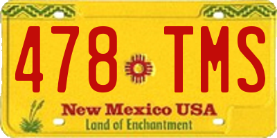 NM license plate 478TMS