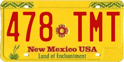 NM license plate 478TMT