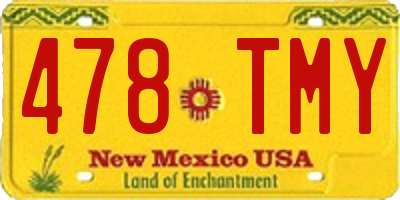 NM license plate 478TMY