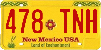 NM license plate 478TNH