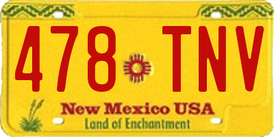 NM license plate 478TNV