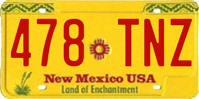 NM license plate 478TNZ