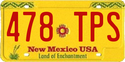 NM license plate 478TPS