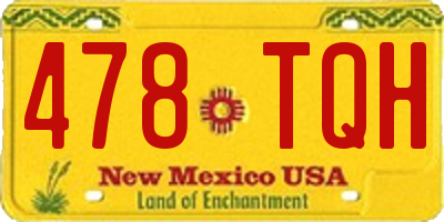 NM license plate 478TQH